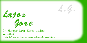 lajos gore business card